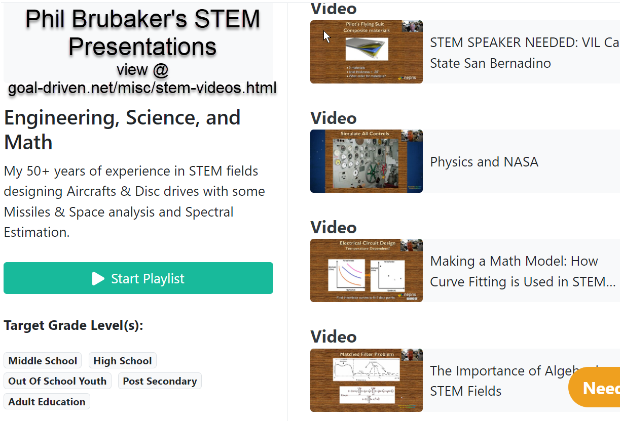 Hear some STEM stories from industry.
